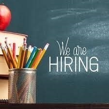 books and pencils with words we are hiring