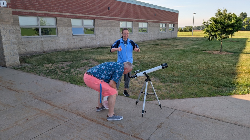 Sarge looking in telescope