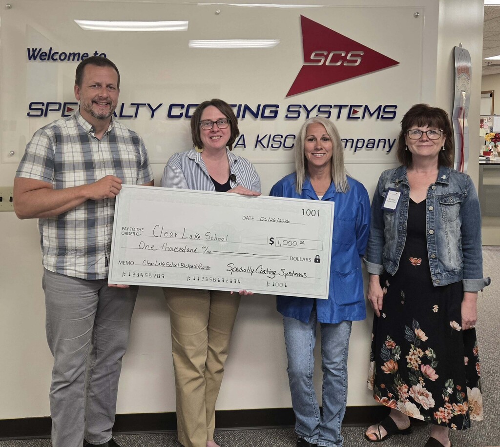elementary principal recieving $1000 donation from SCS employess