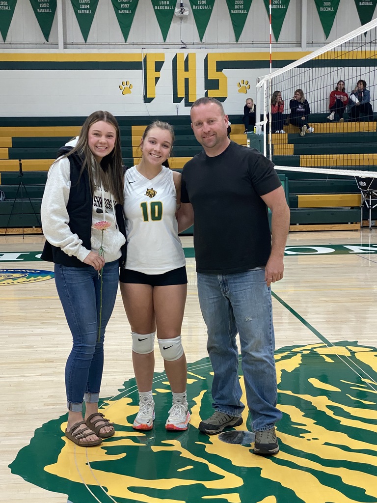 Florence Varsity Volleyball Player and their parents