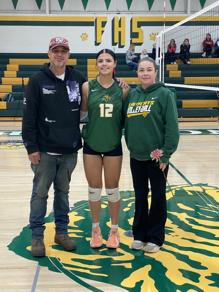 Florence Varsity Volleyball Player and their parents
