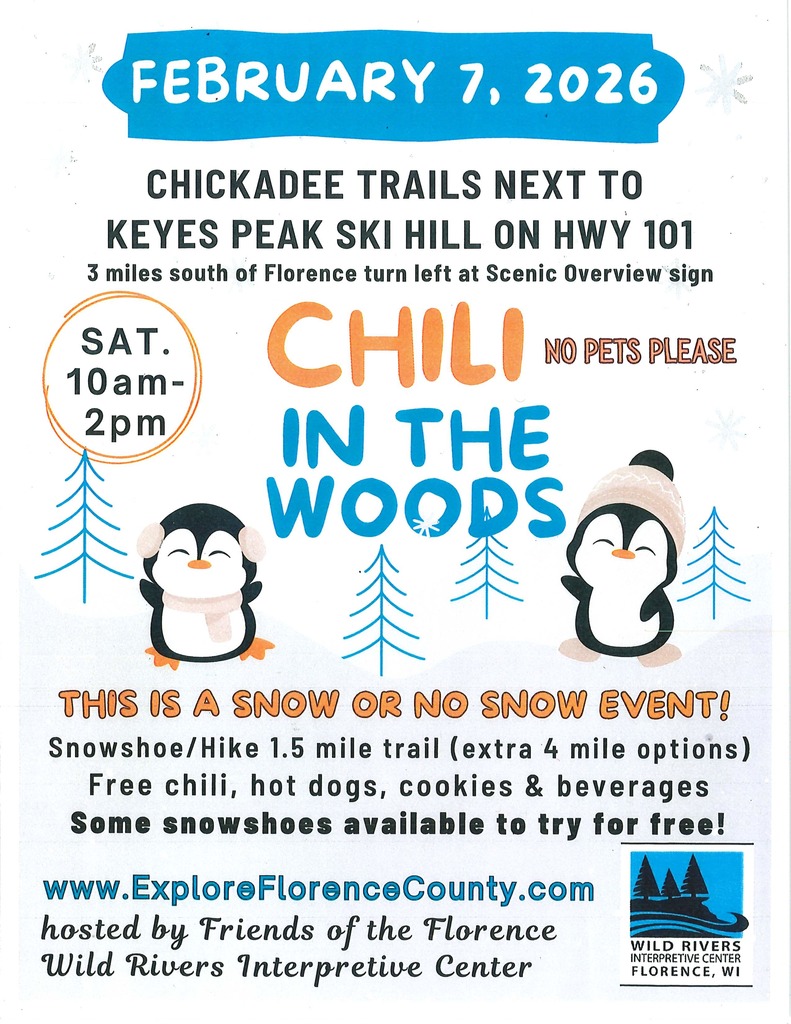❄️🌲 Chili in the Woods is back! 🌲❄️  Join us on Saturday, February 7 from 10:00 AM–2:00 PM at the Chickadee Trails next to Keyes Peak Ski Hill for a fun winter (or no-snow!) outdoor adventure for all ages.  🥾 Snowshoe or hike the 1.5-mile trail (with optional longer routes) 🍲 Enjoy free chili, hot dogs, cookies, and beverages 👟 Try snowshoeing — some snowshoes available to use for free ❄️ This event happens snow or no snow  📍 Located 3 miles south of Florence on Hwy 101 — turn left at the Scenic Overview sign 🐾 Please note: No pets allowed  Come enjoy the woods, warm food, and great company! Learn more at www.ExploreFlorenceCounty.com