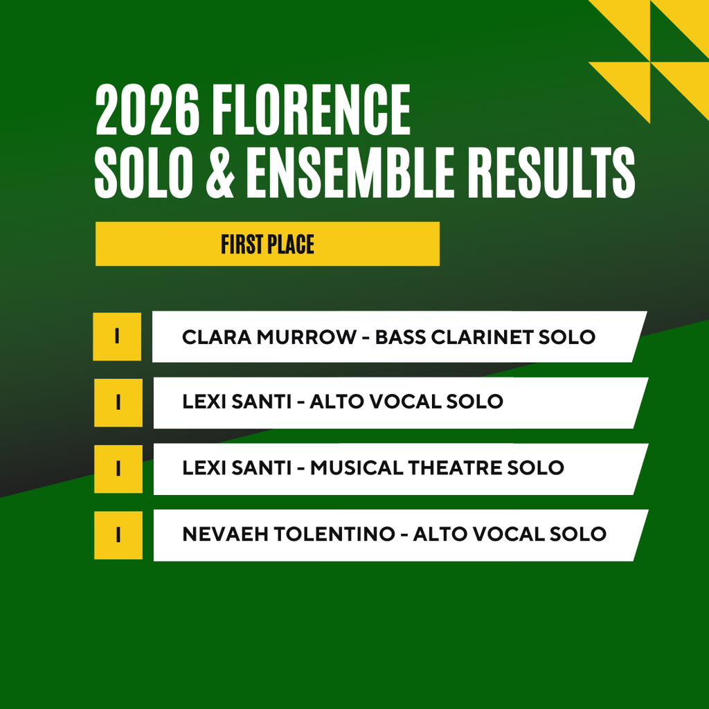 2026 florence solo & ensemble results first place clara murrow bass clarinet solo lexi santi alto vocal solo lexi santi musical theater solo nevaeh tolentino alto vocal solo