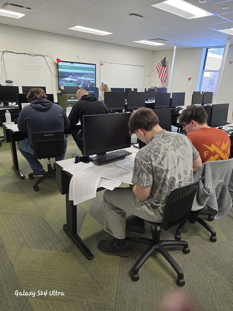 Florence Business Ed Students with tax return forms