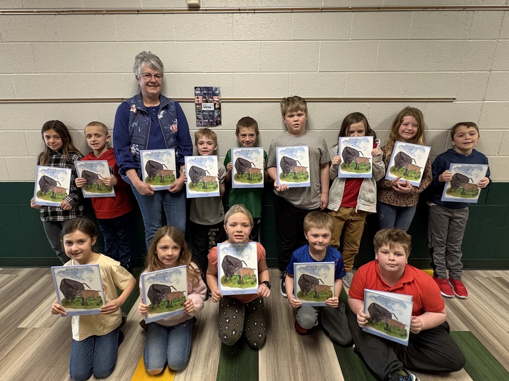 Florence 2nd graders and Carol Schultz