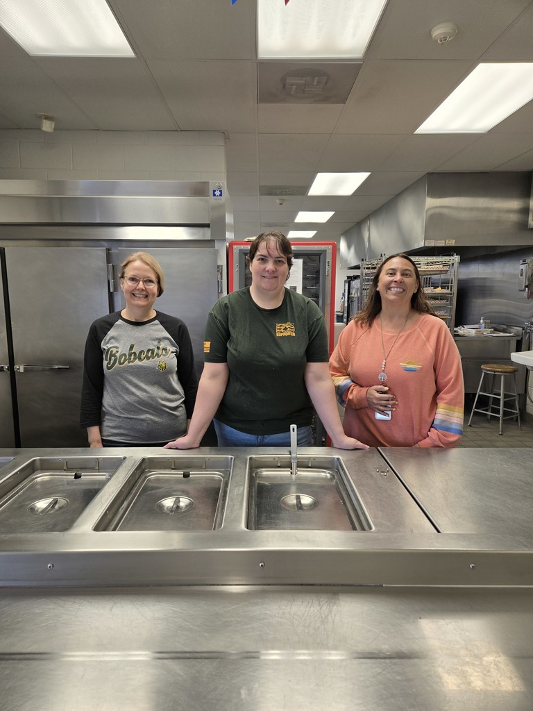 Head Cook, Pam Hackler, Assistant Cook, Brenda Aten and food service substitute, Kim Tuchalski. 