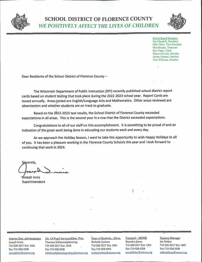 A Letter from the District Administrator's Desk