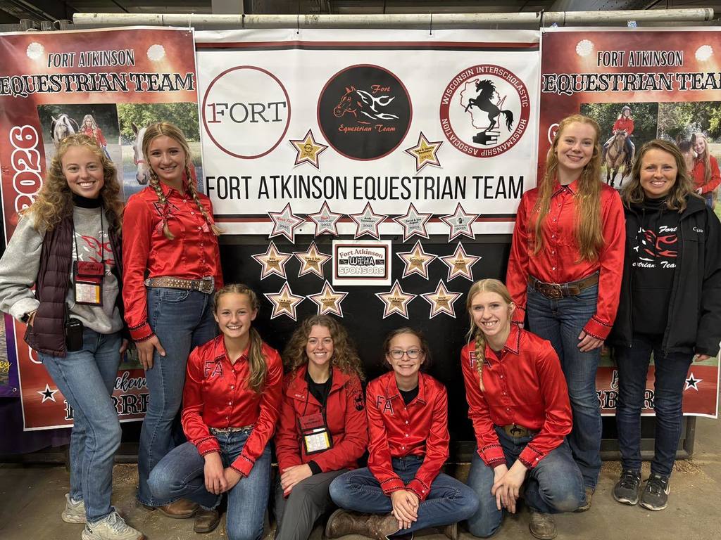 🐴✨ Congratulations to the Fort Atkinson Equestrian Team! ✨🐴 This past weekend, our riders competed at the WIHA State Horse Show at the Alliant Energy Center in Madison — showcasing incredible teamwork, sportsmanship, and skill.