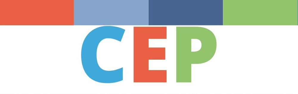 Blue C, Red E, Green P