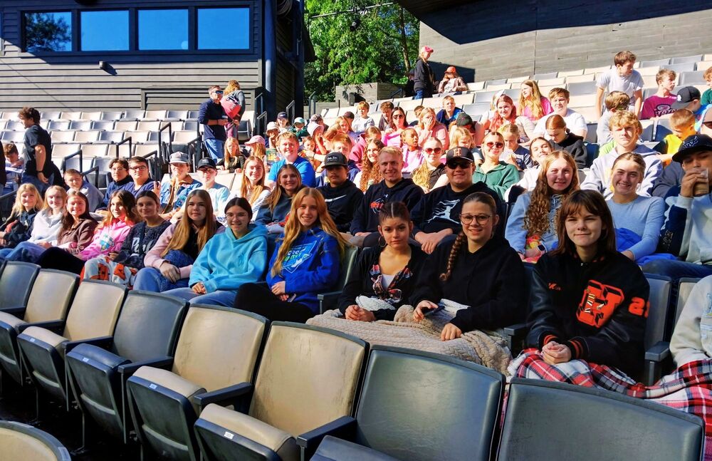 Student pose at American Players Theatre