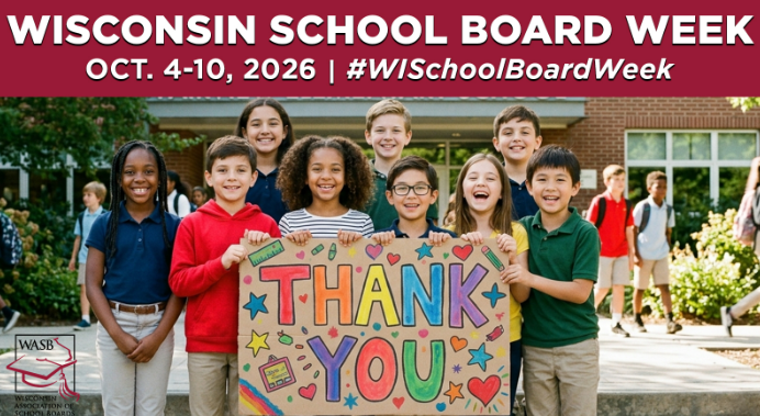 Image of students holding a "thank you" sign