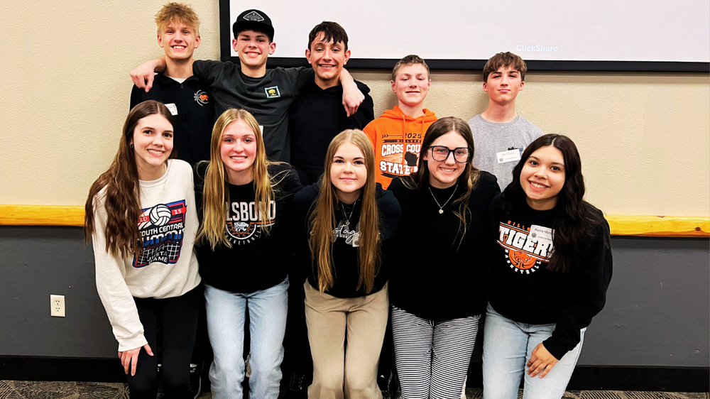 Students at athletic leadership conference