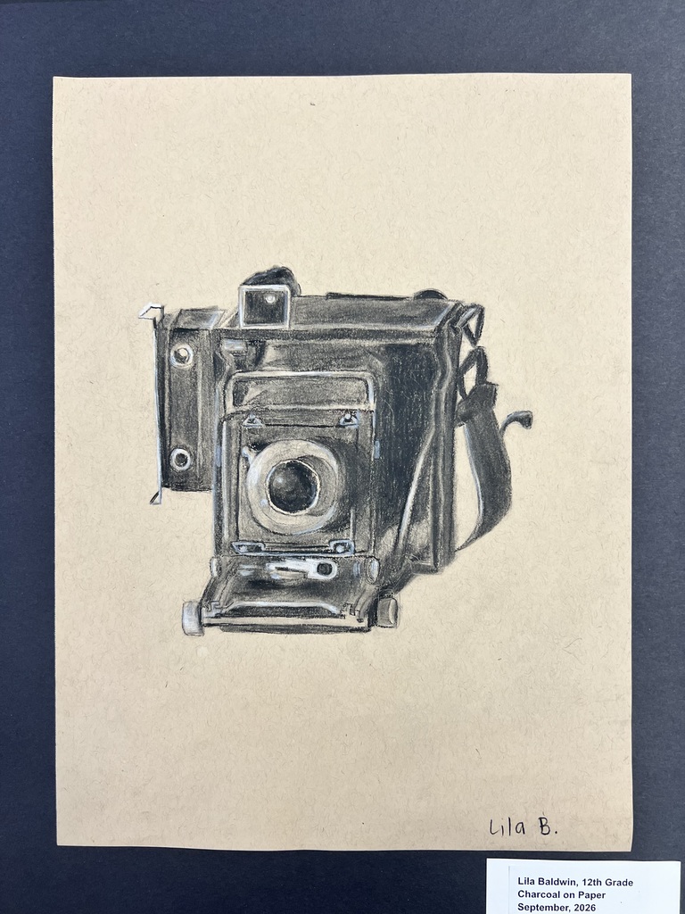 Sketch of a camera by Lila Baldwin