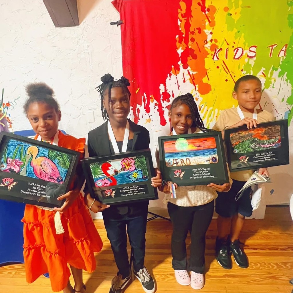 kids with art work