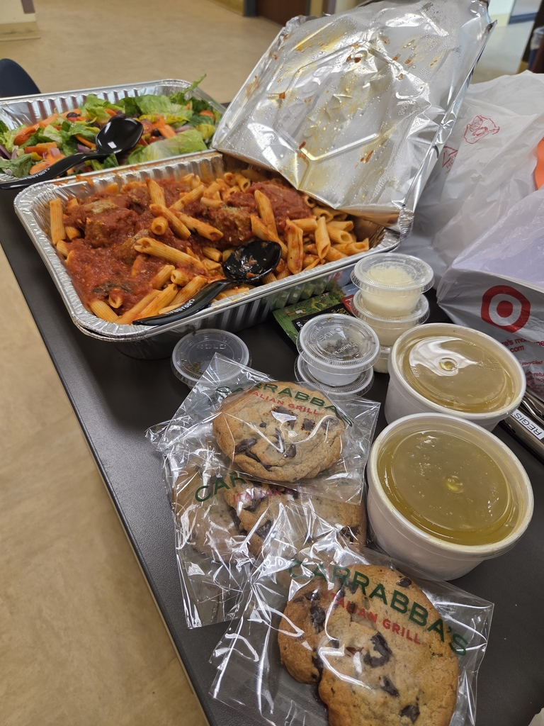 pasta and salad lunch