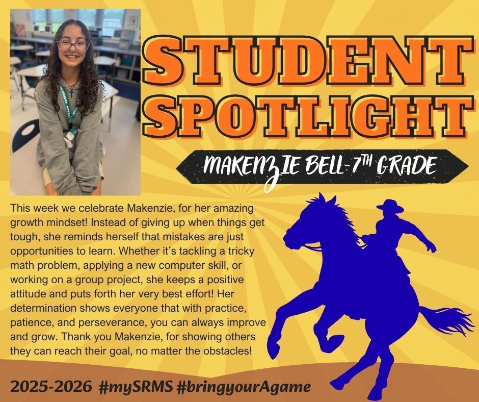 This week's SRMS Trailblazer - Blazing a path of excellence!