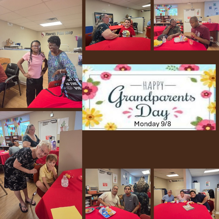 students with their grandparents