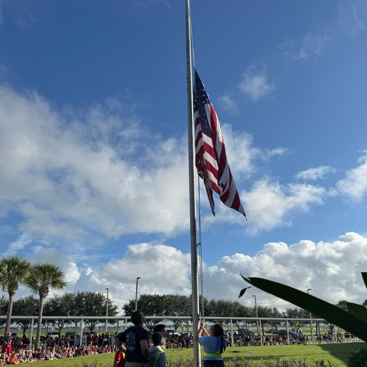 flag with students