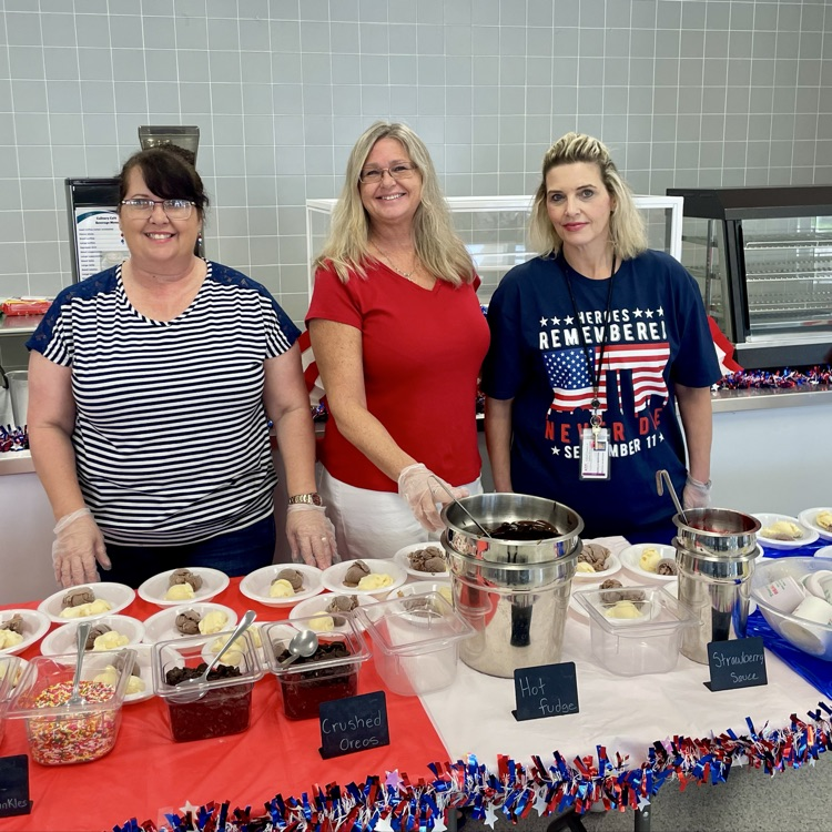 Staff getting ready for the festivities. 