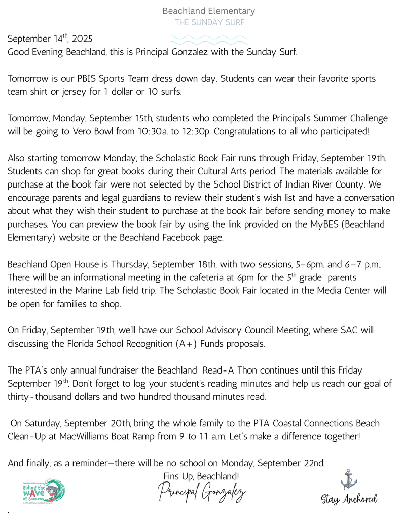 Sunday Surf Sept. 14