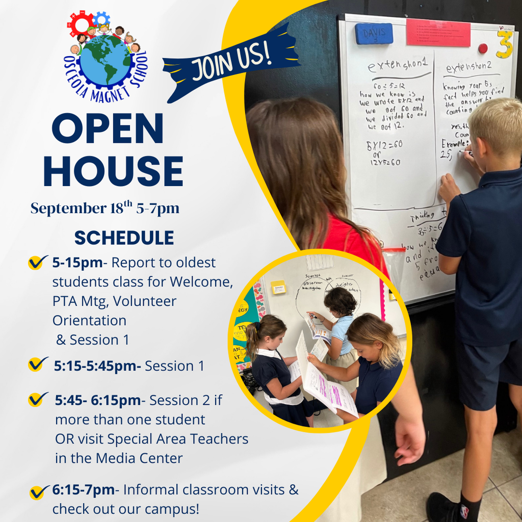 Open House Schedule