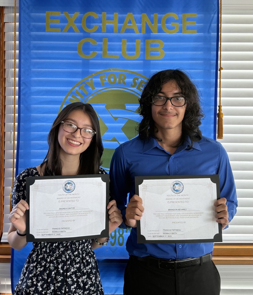Exchange Club Student of the Month