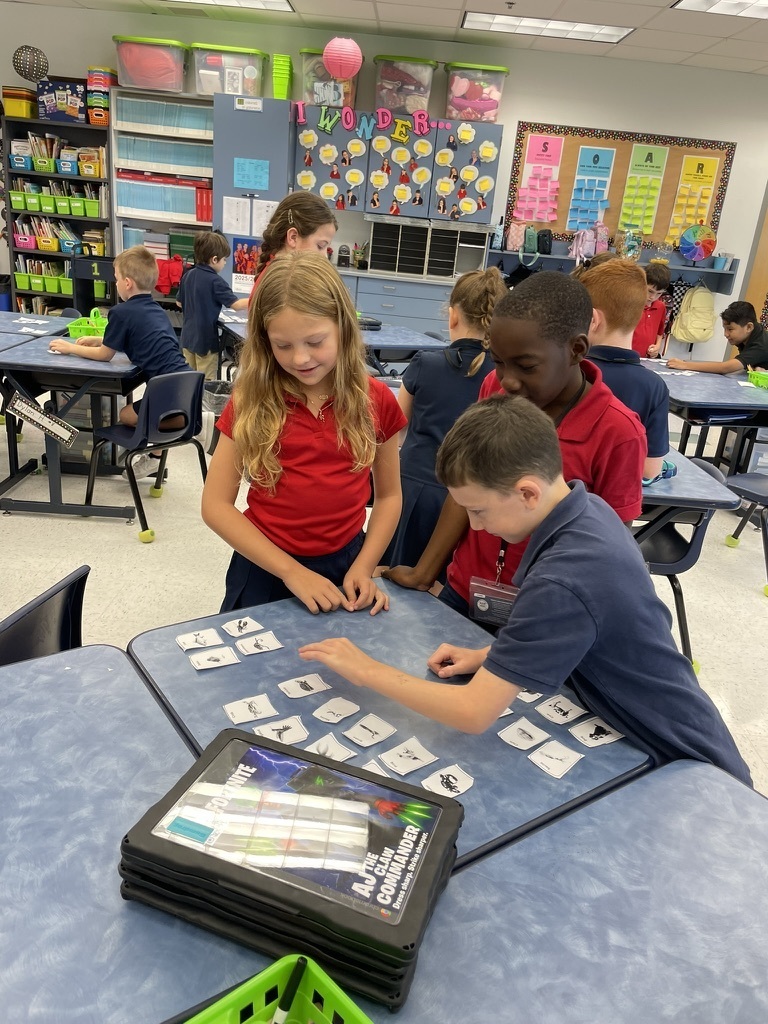 Students engaging in science and math