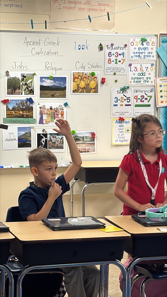 2nd grade learning about Ancient Greek Civilization.