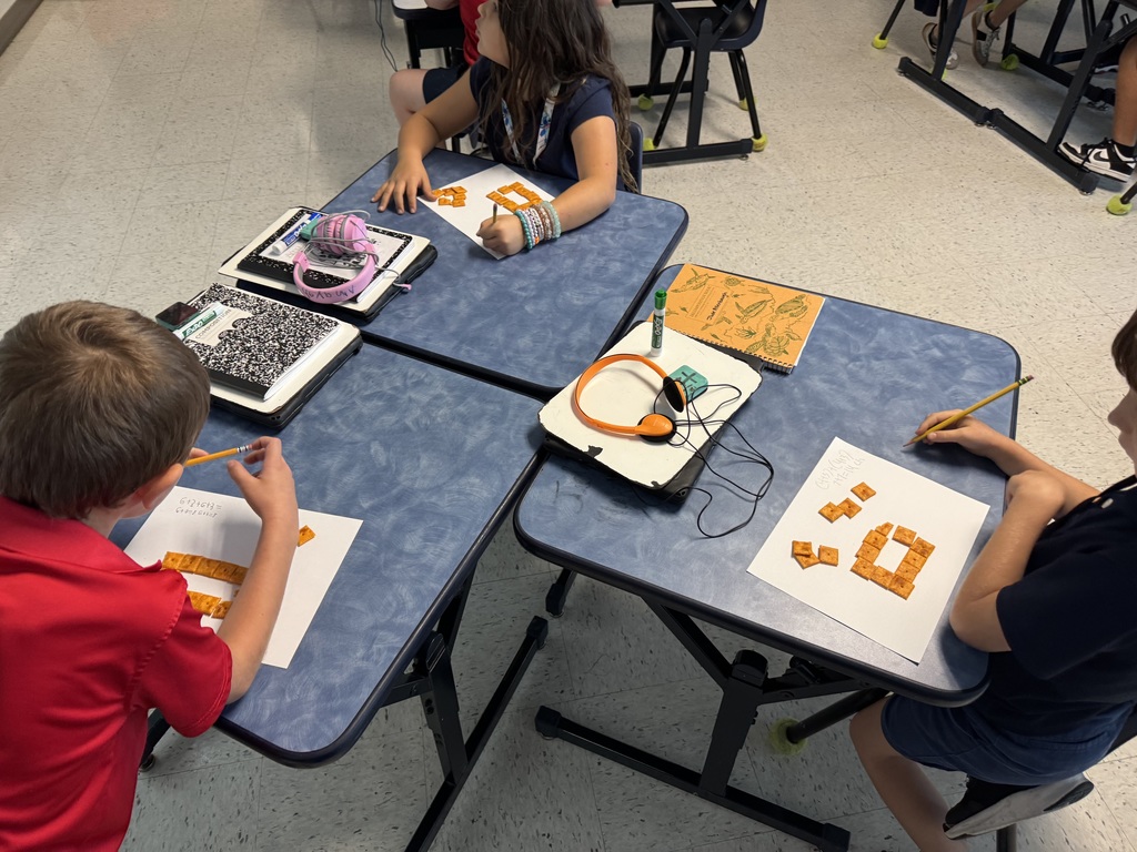 students using cheez its in math