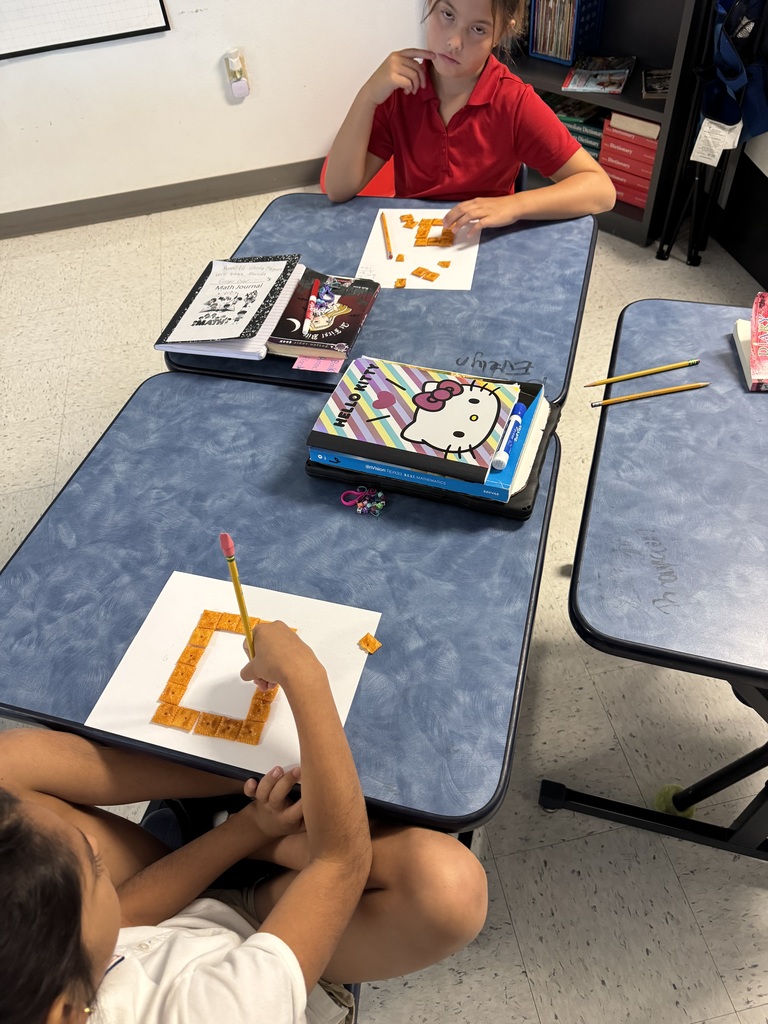 students using cheez its in math