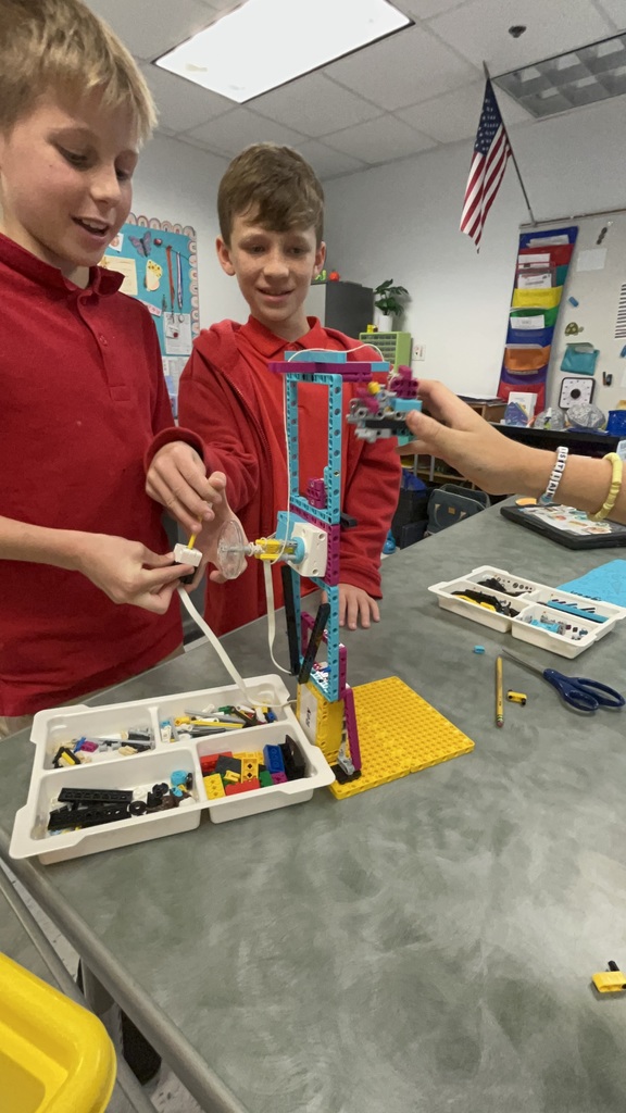 students working on lego spike