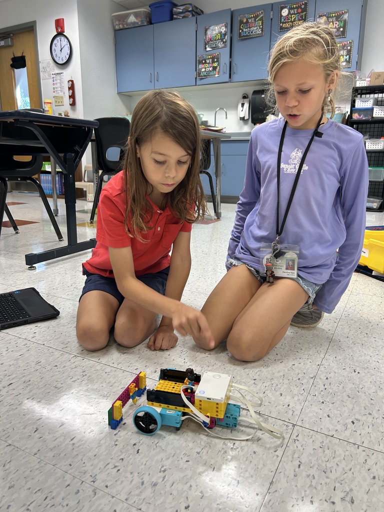 students working on lego spike