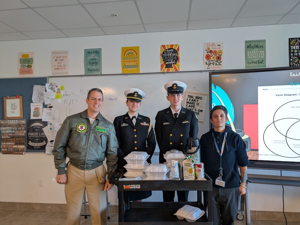 NJROTC Cadets delivering breakfast to our Veterans.