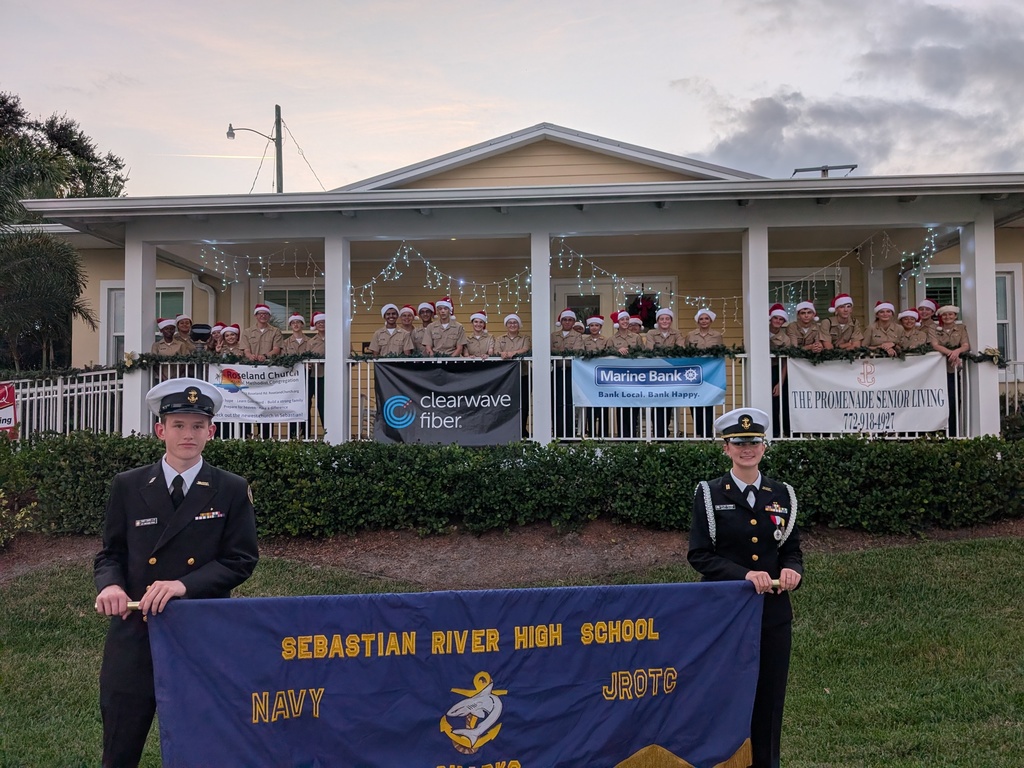 cadets holding banner
