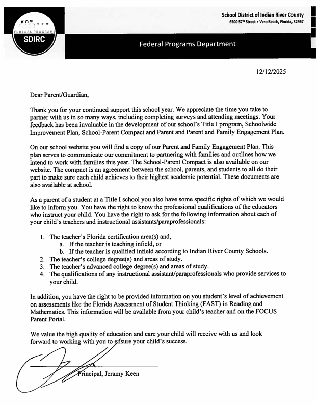 Title 1 Notificaiton