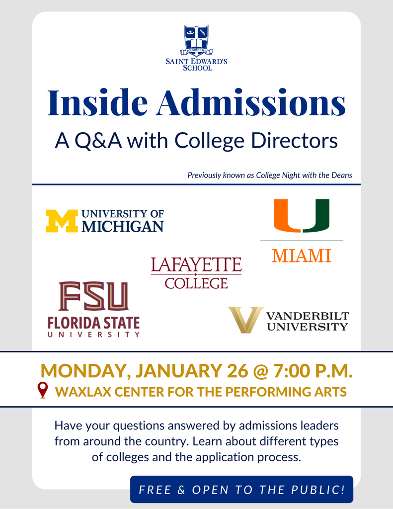 Open Admissions flyer