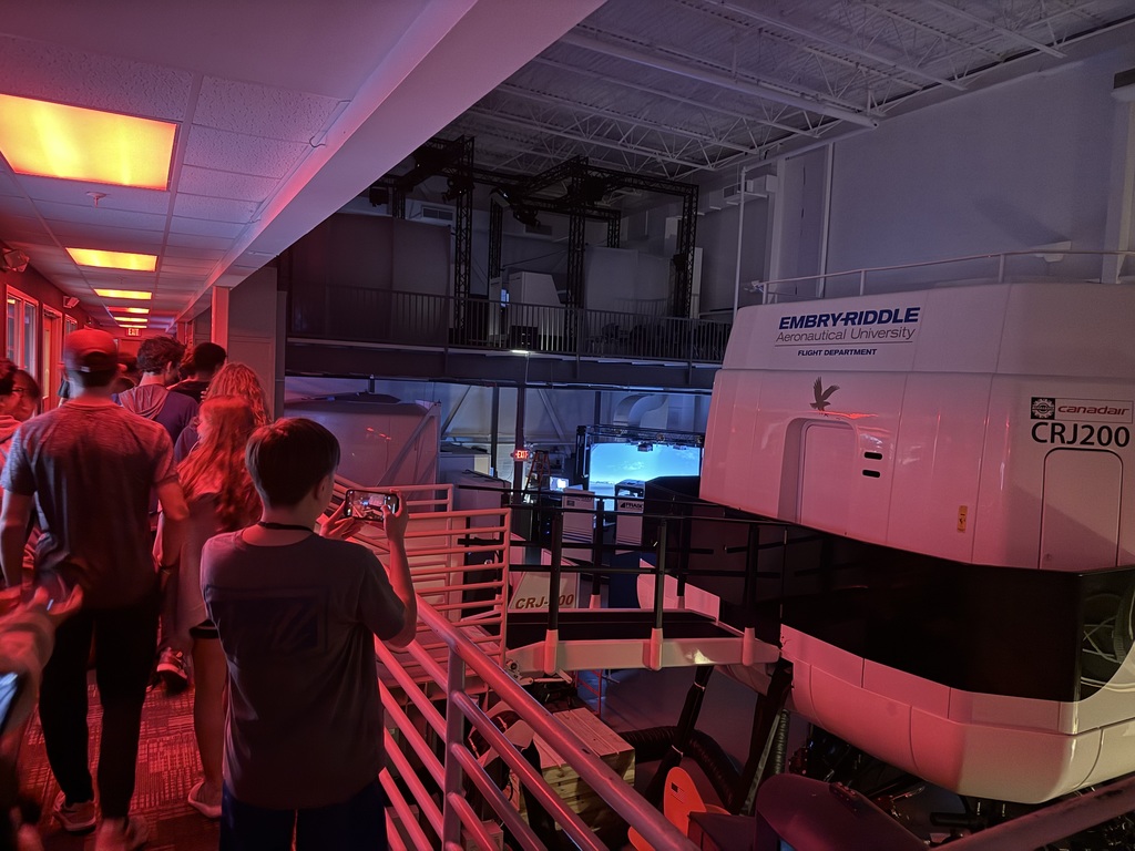 Students touring Embry Riddle