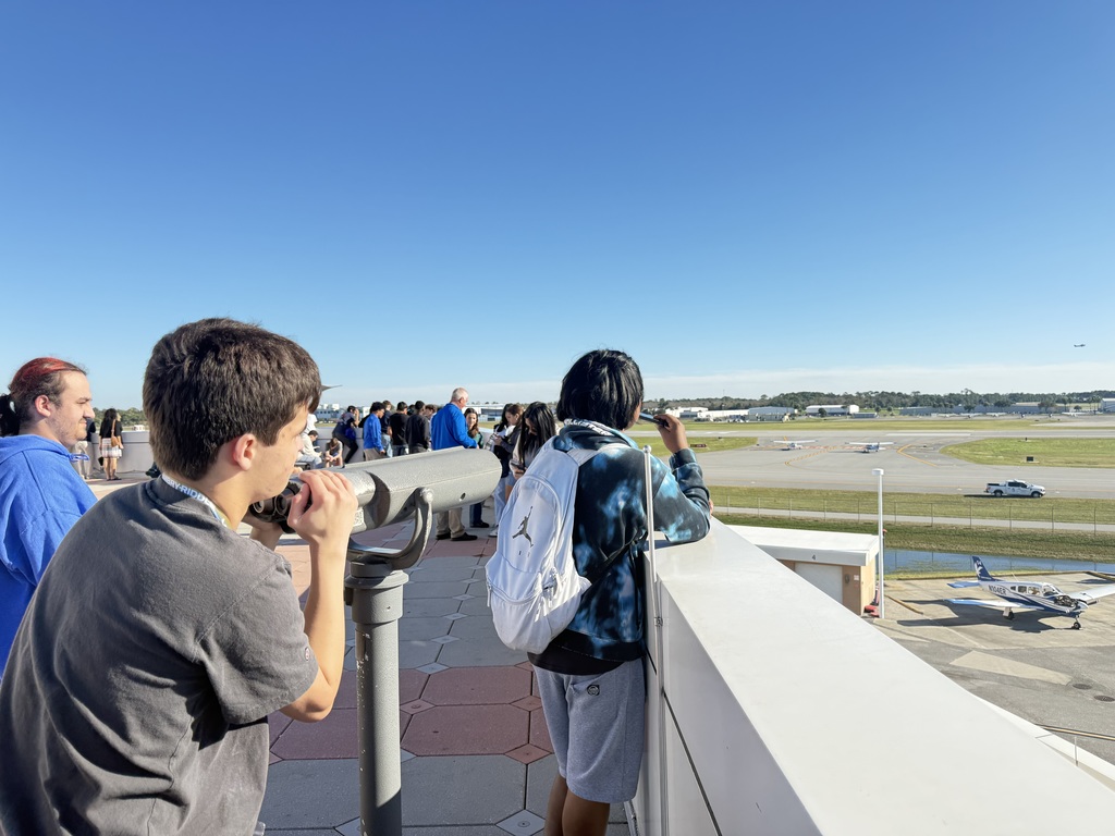 Students touring Embry Riddle