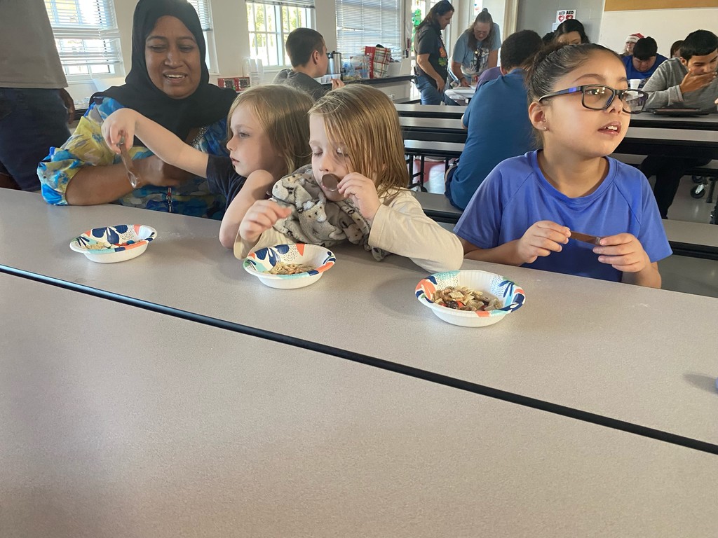 students watching movie