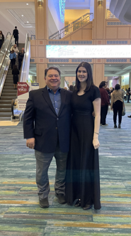 Mr. Stanley and student at awards