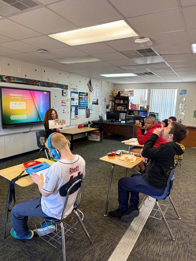 Guest reader with students