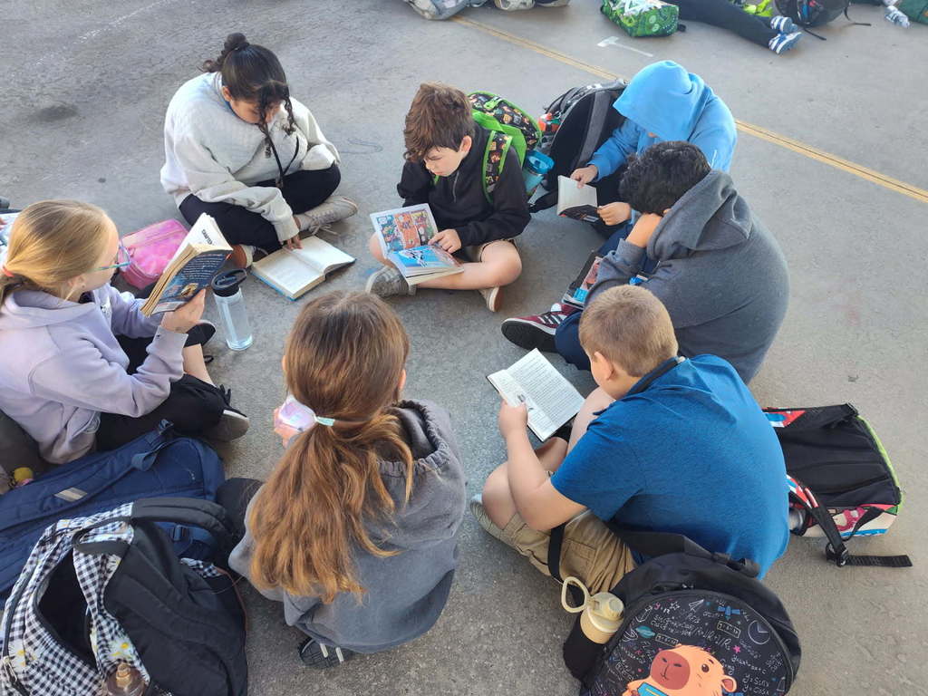 Ms. Metz's class reading in the morning.