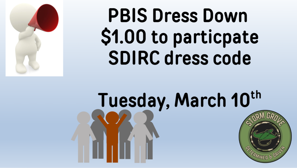 PBIS dress down 03.10.26