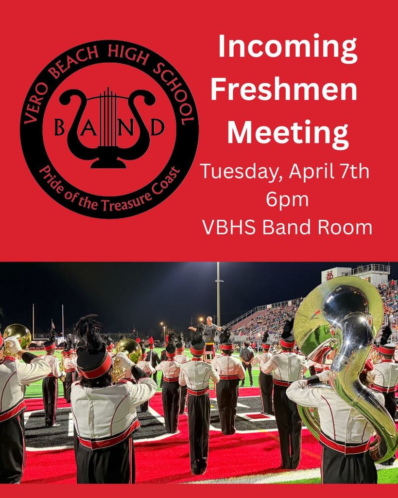 Incoming Freshmen meeting Tuesday, April 7th at 6pm in the band room