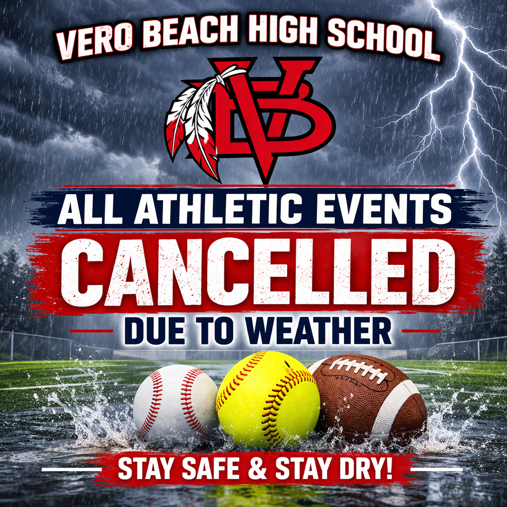 All athletic events cancelled today due to inclement weather.