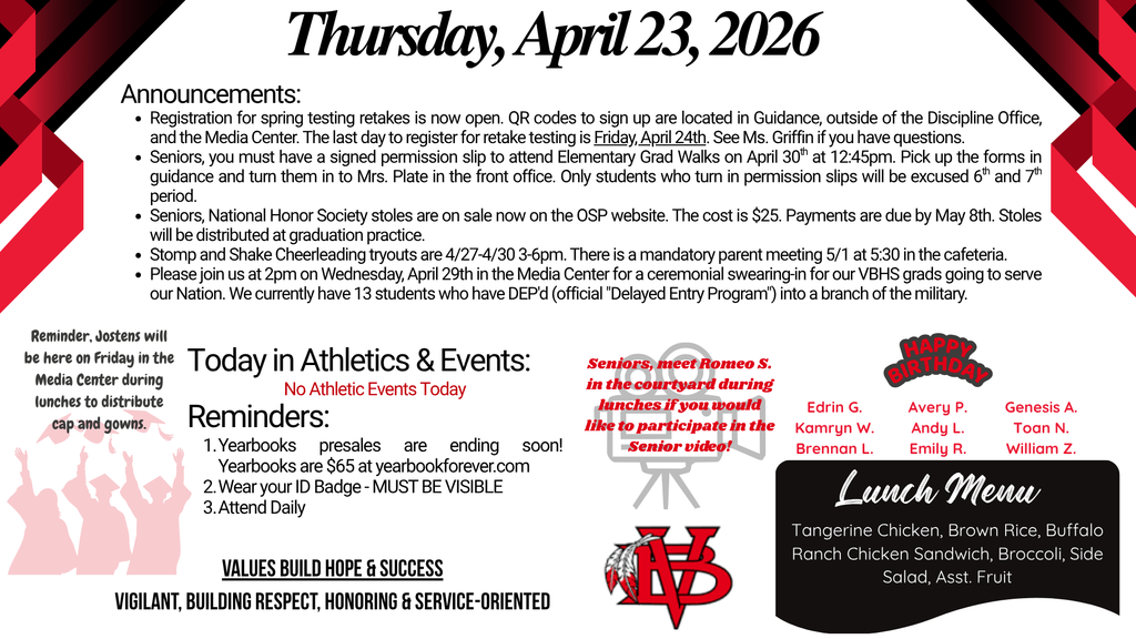 today's announcements