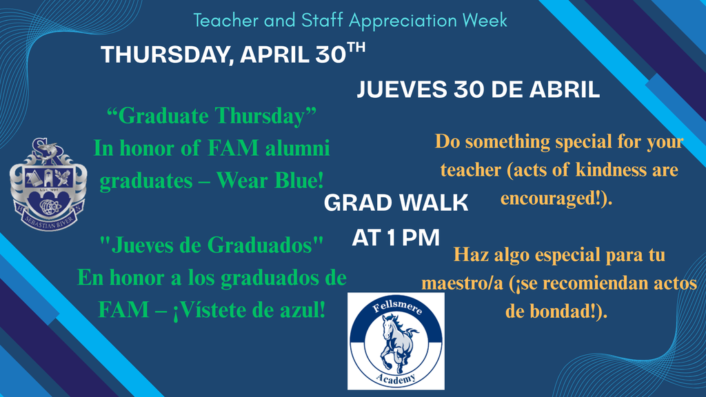 Teacher and Staff Appreciation Week