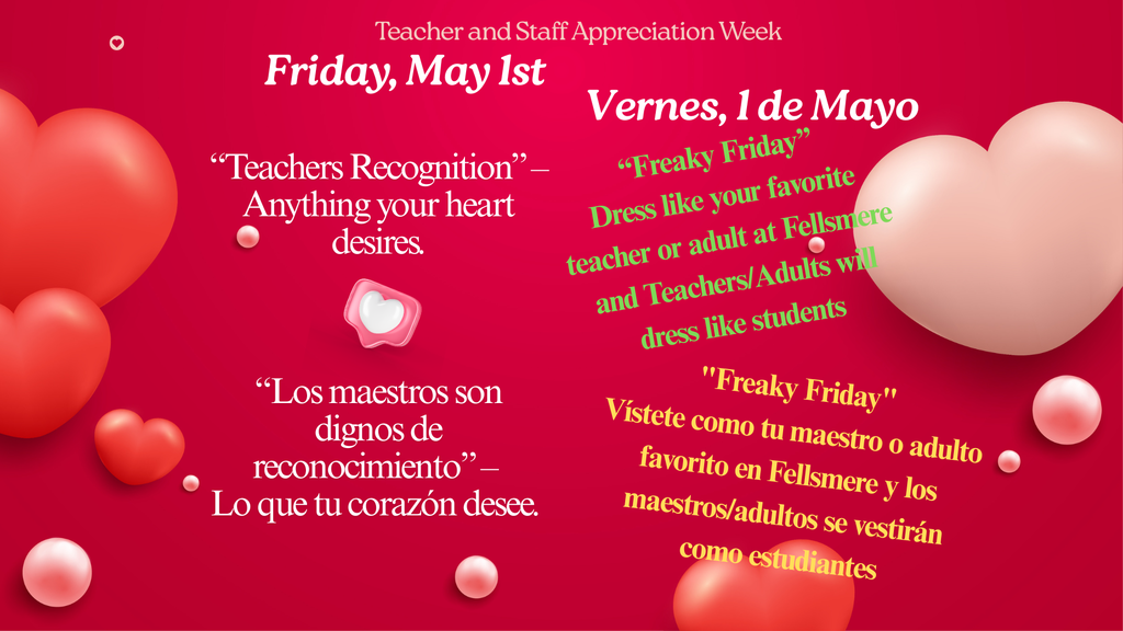 Teacher and Staff Appreciation Week