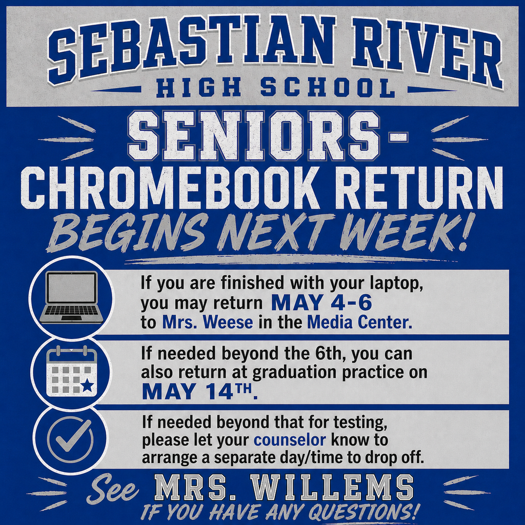 Flyer for Senior Chromebook return