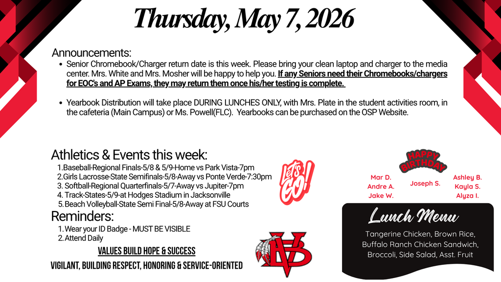 announcements May 7, 2026